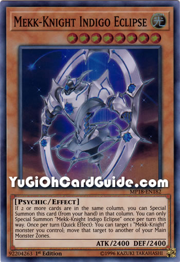 Yu-Gi-Oh Card: Mekk-Knight Indigo Eclipse