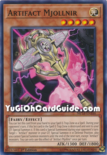 Yu-Gi-Oh Card: Artifact Mjollnir