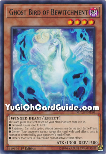 Yu-Gi-Oh Card: Ghost Bird of Bewitchment