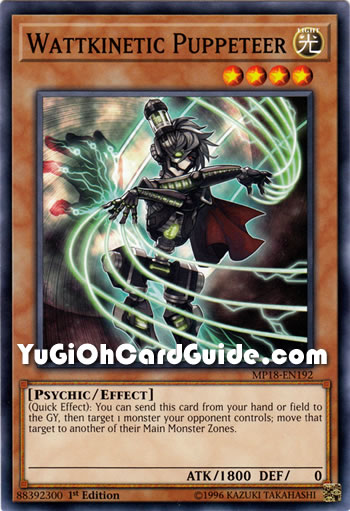 Yu-Gi-Oh Card: Wattkinetic Puppeteer