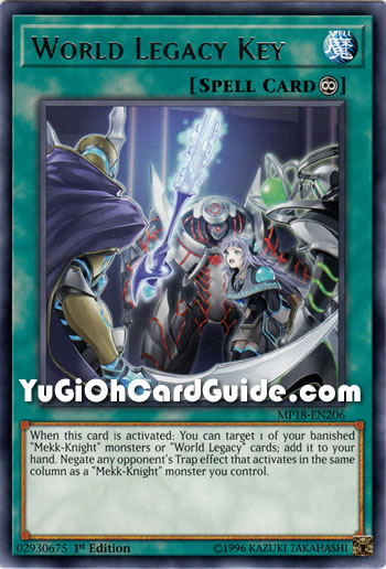 Yu-Gi-Oh Card: World Legacy Key