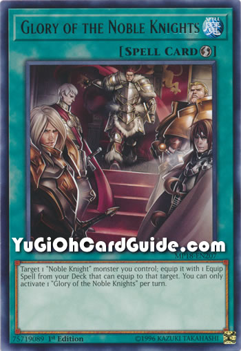 Yu-Gi-Oh Card: Glory of the Noble Knights