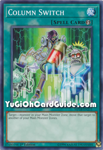 Yu-Gi-Oh Card: Column Switch