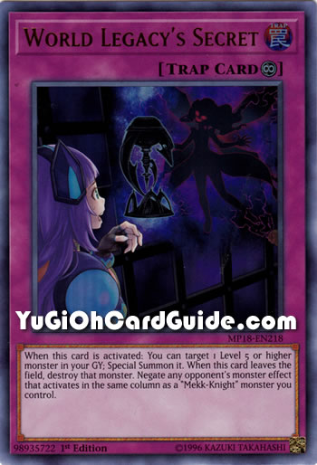 Yu-Gi-Oh Card: World Legacy's Secret