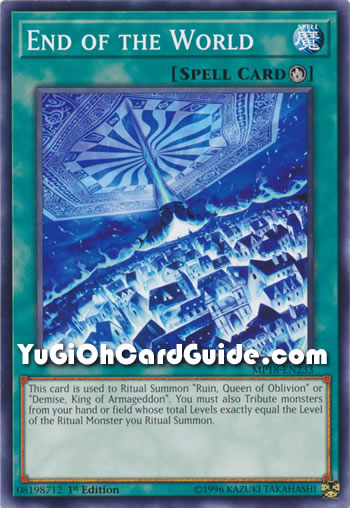 Yu-Gi-Oh Card: End of the World