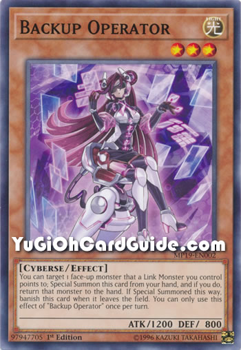 Yu-Gi-Oh Card: Backup Operator