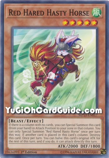 Yu-Gi-Oh Card: Red Hared Hasty Horse