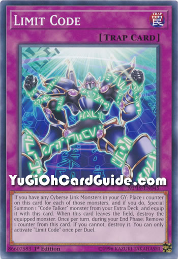 Yu-Gi-Oh Card: Limit Code