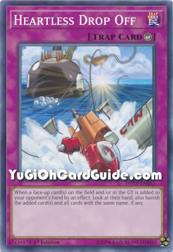 Yu-Gi-Oh Card: Heartless Drop Off
