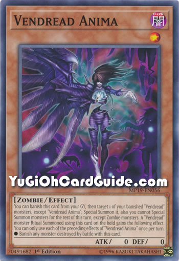 Yu-Gi-Oh Card: Vendread Anima