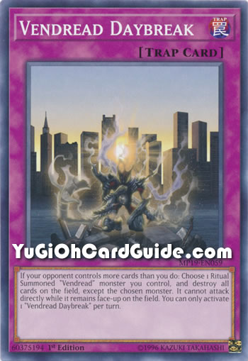 Yu-Gi-Oh Card: Vendread Daybreak