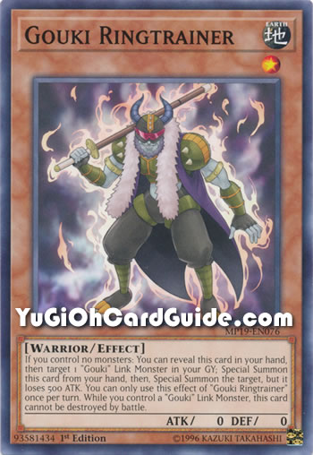 Yu-Gi-Oh Card: Gouki Ringtrainer