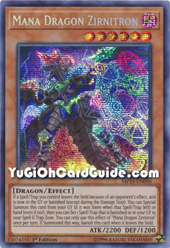 Yu-Gi-Oh Card: Mana Dragon Zirnitron