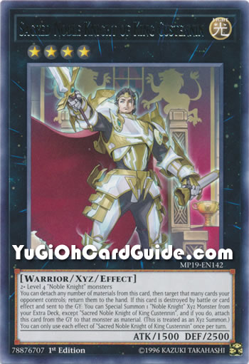 Yu-Gi-Oh Card: Sacred Noble Knight of King Custennin