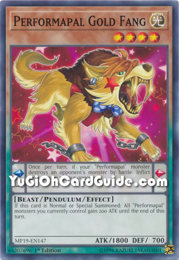 Yu-Gi-Oh Card: Performapal Gold Fang
