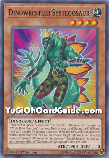 Yu-Gi-Oh Card: Dinowrestler Systegosaur