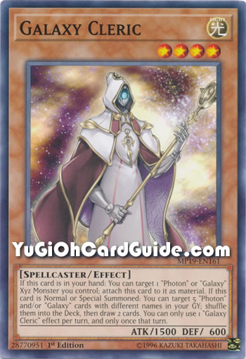 Yu-Gi-Oh Card: Galaxy Cleric