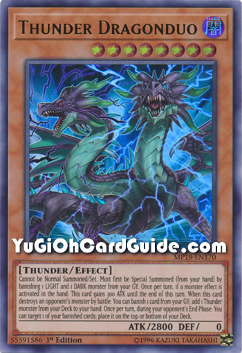 Yu-Gi-Oh Card: Thunder Dragonduo