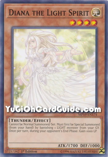 Yu-Gi-Oh Card: Diana the Light Spirit