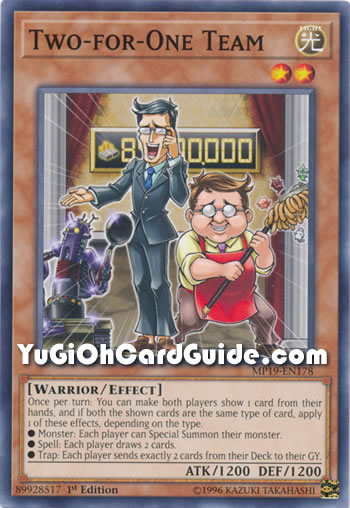 Yu-Gi-Oh Card: Two-for-One Team
