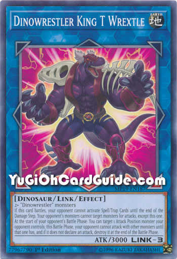 Yu-Gi-Oh Card: Dinowrestler King T Wrextle