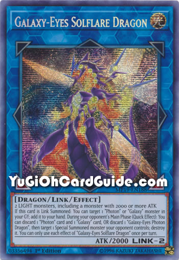 Yu-Gi-Oh Card: Galaxy-Eyes Solflare Dragon