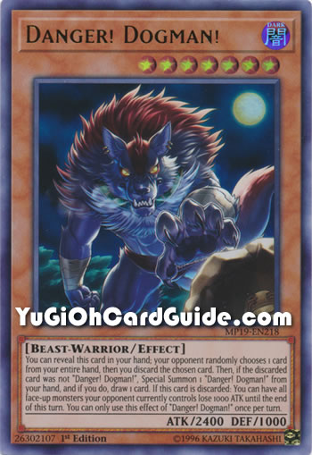 Yu-Gi-Oh Card: Danger! Dogman!