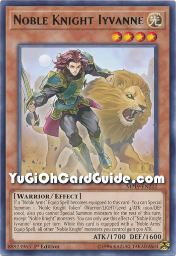 Yu-Gi-Oh Card: Noble Knight Iyvanne