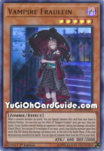 Yu-Gi-Oh Card: Vampire Fraulein