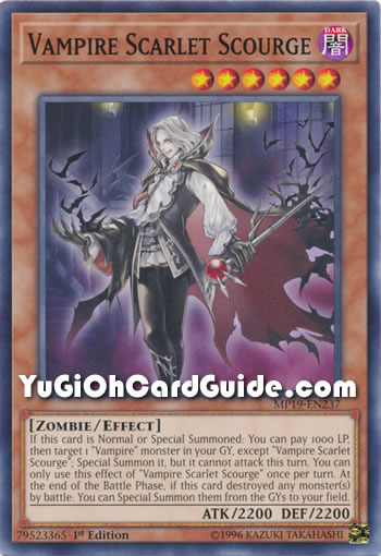 Yu-Gi-Oh Card: Vampire Scarlet Scourge