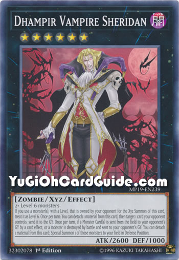 Yu-Gi-Oh Card: Dhampir Vampire Sheridan