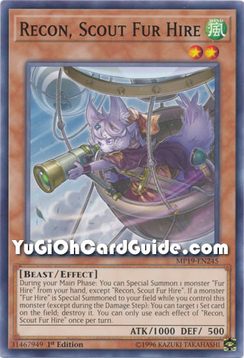 Yu-Gi-Oh Card: Recon, Scout Fur Hire
