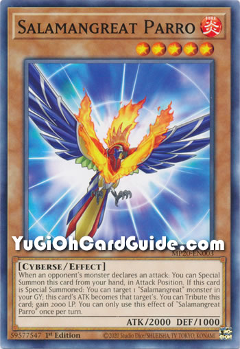 Yu-Gi-Oh Card: Salamangreat Parro