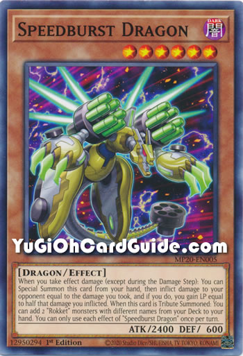 Yu-Gi-Oh Card: Speedburst Dragon