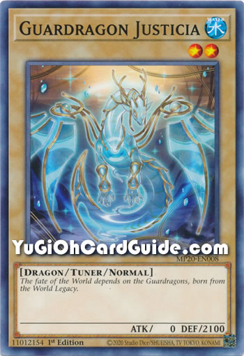 Yu-Gi-Oh Card: Guardragon Justicia