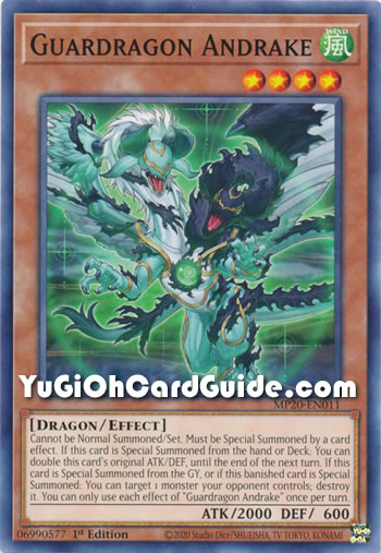 Yu-Gi-Oh Card: Guardragon Andrake