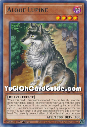 Yu-Gi-Oh Card: Aloof Lupine