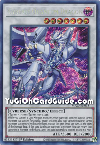 Yu-Gi-Oh Card: Cyberse Quantum Dragon