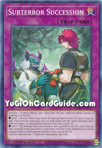 Yu-Gi-Oh Card: Subterror Succession