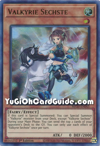 Yu-Gi-Oh Card: Valkyrie Sechste