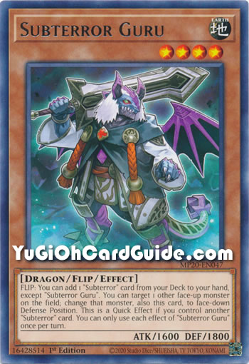 Yu-Gi-Oh Card: Subterror Guru