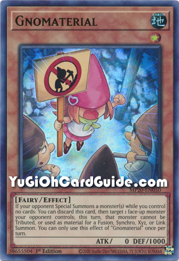 Yu-Gi-Oh Card: Gnomaterial