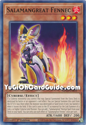 Yu-Gi-Oh Card: Salamangreat Fennec