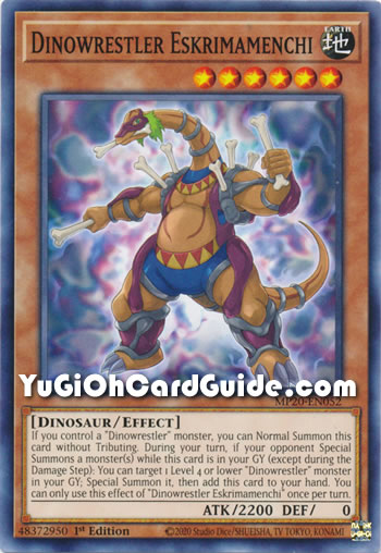 Yu-Gi-Oh Card: Dinowrestler Eskrimamenchi