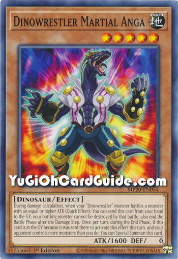 Yu-Gi-Oh Card: Dinowrestler Martial Anga