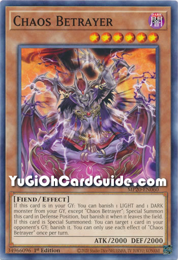 Yu-Gi-Oh Card: Chaos Betrayer