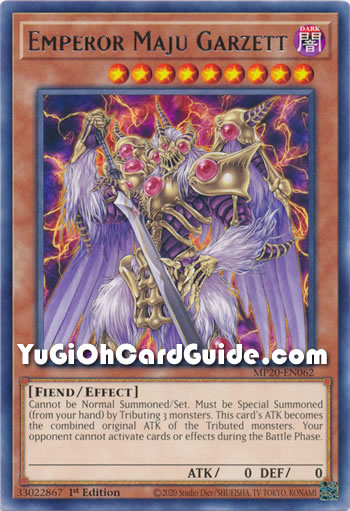 Yu-Gi-Oh Card: Emperor Maju Garzett