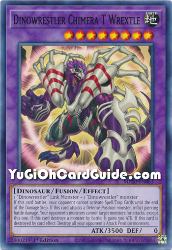 Yu-Gi-Oh Card: Dinowrestler Chimera T Wrextle