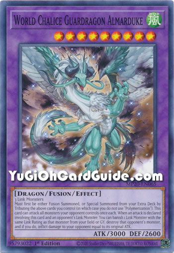 Yu-Gi-Oh Card: World Chalice Guardragon Almarduke
