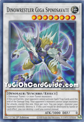 Yu-Gi-Oh Card: Dinowrestler Giga Spinosavate